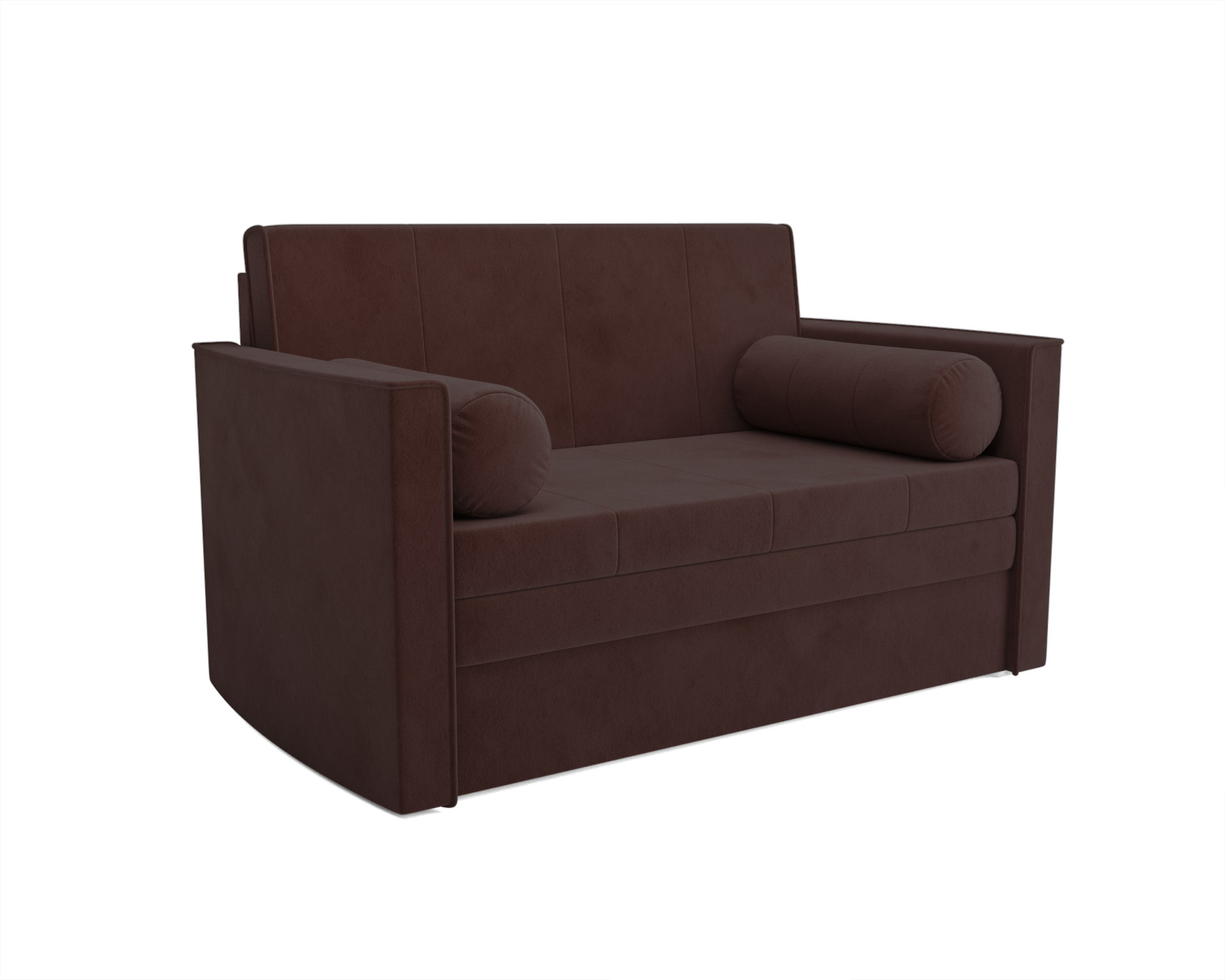 Изображение товара Диван прямой Мебель-арс Санта №2 велюр 147x88x82 см шоколадный