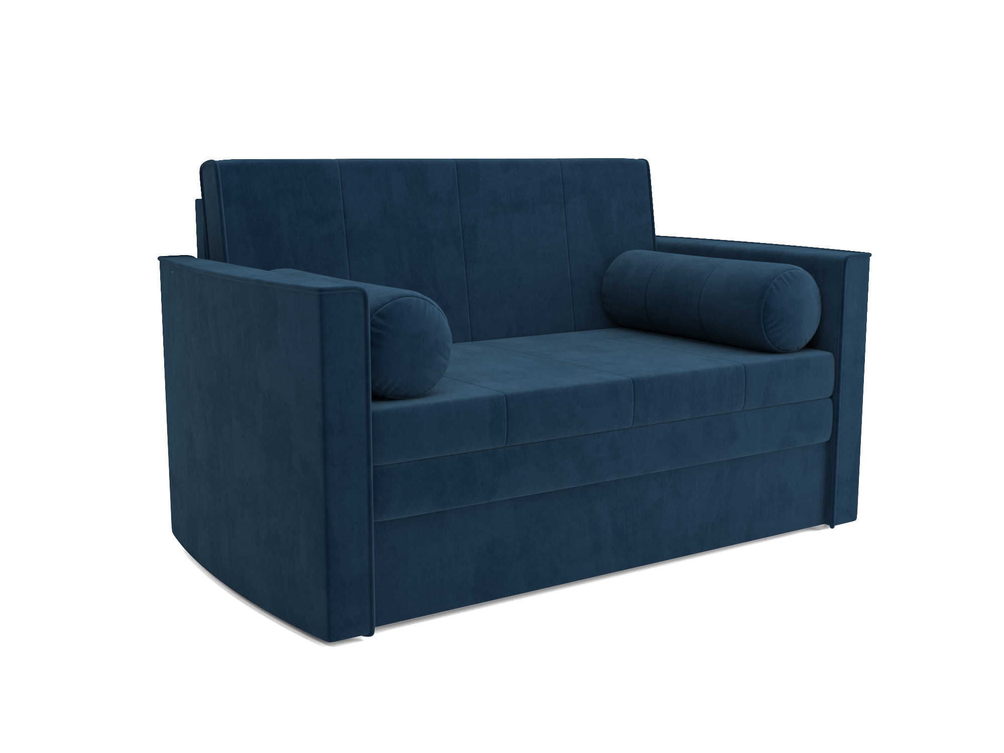 Изображение товара Диван прямой Мебель-арс Санта №2 с выкатным механизмом велюр синий 147x88x82 см