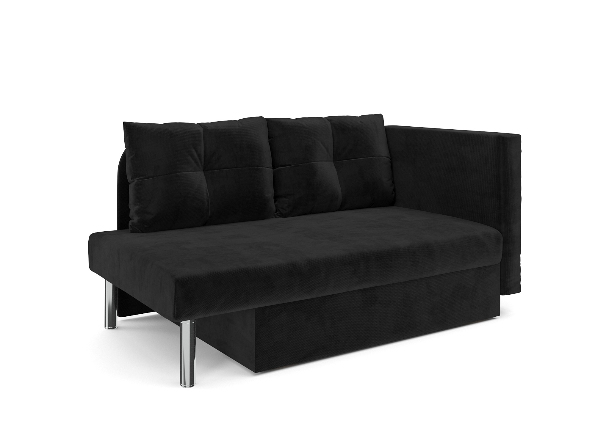 Изображение товара Диван прямой Мебель-арс Софа Алиса 150x83x80 см велюр цвет черный