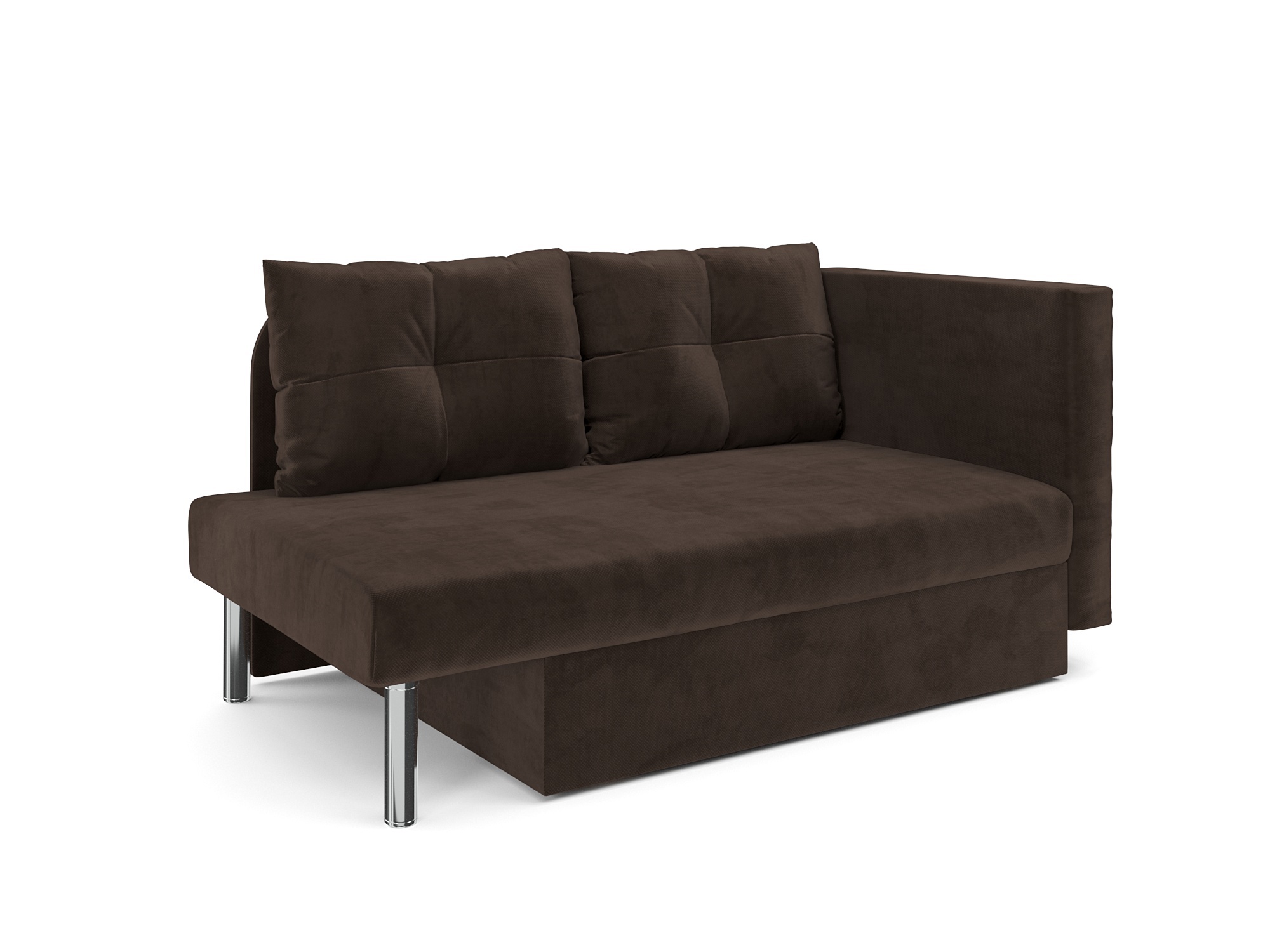 Изображение товара Диван прямой Мебель-арс Софа Алиса 150x83x80 см велюр цвет шоколадный