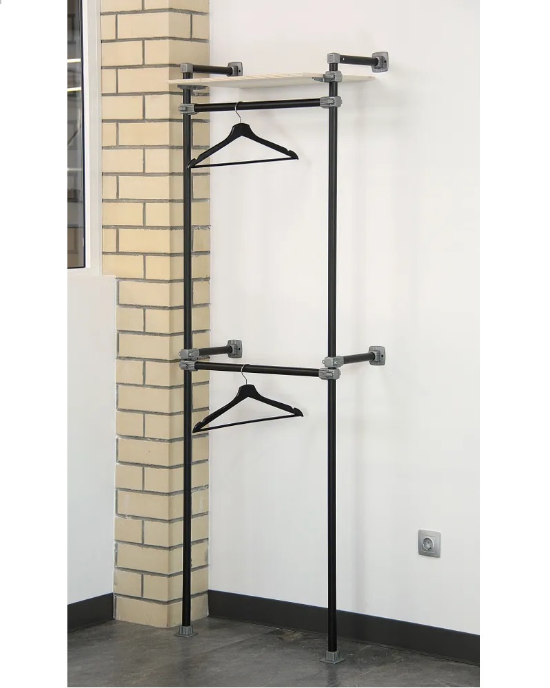 Изображение товара Комплект гардеробной системы Holl system 00-042 70x205x40 см цвет черный