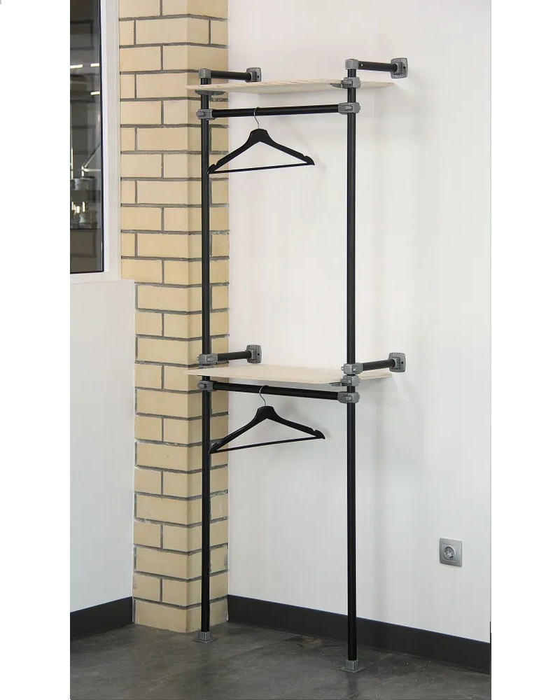 Изображение товара Комплект гардеробной системы Holl system 00-052 70x205x40 см черный