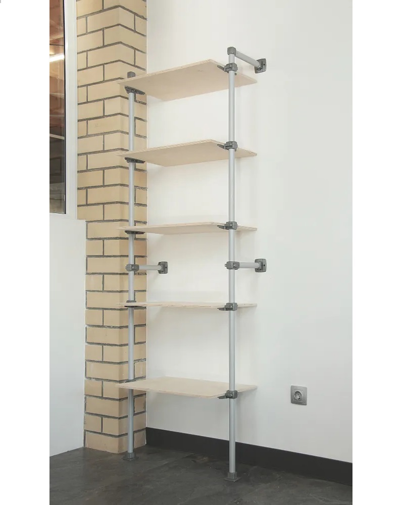 Изображение товара Комплект гардеробной системы Holl system 00-56 70x205x40 см серый