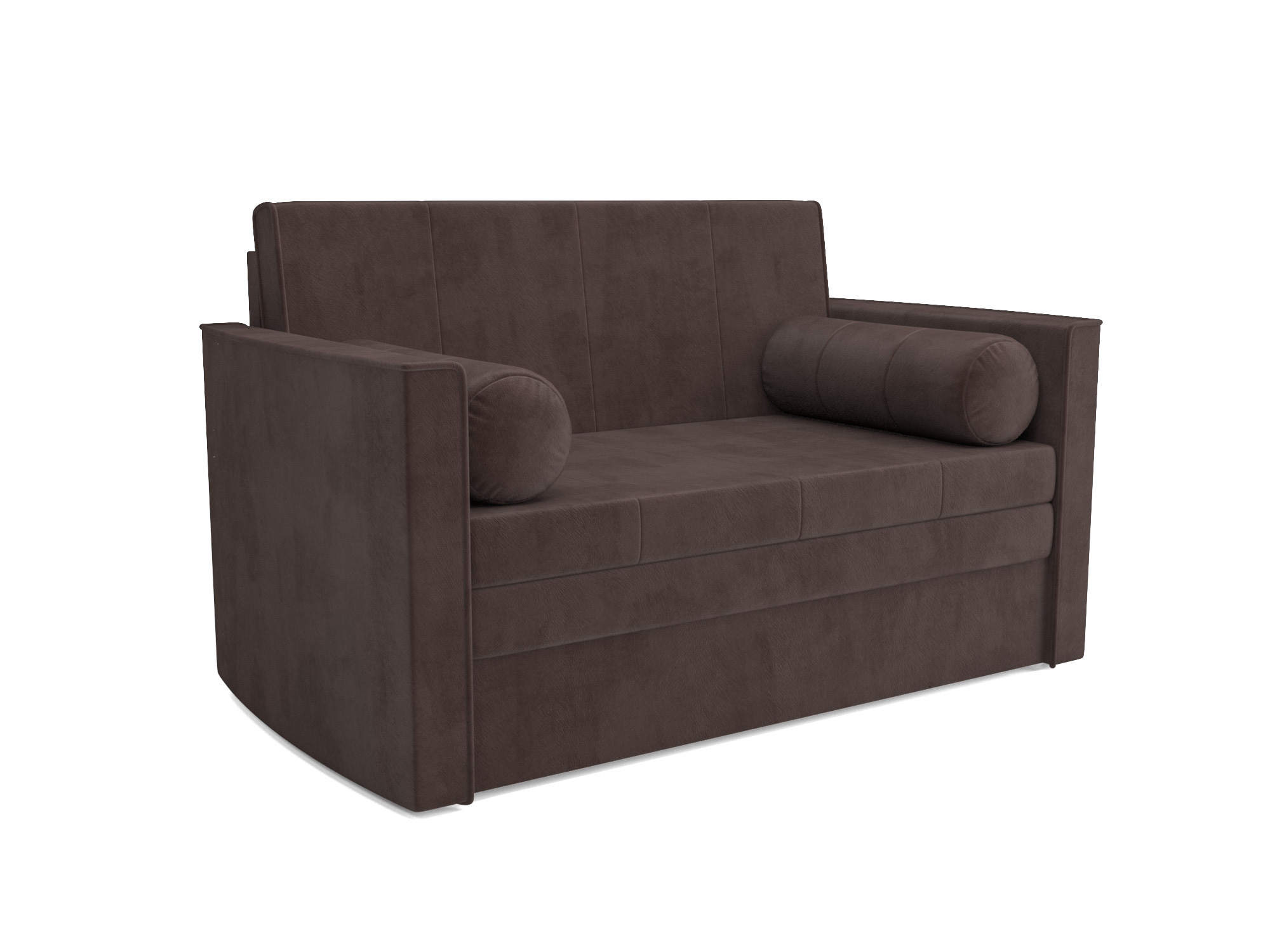 Изображение товара Диван прямой Мебель-арс Санта №2 велюр коричневый компактный современный