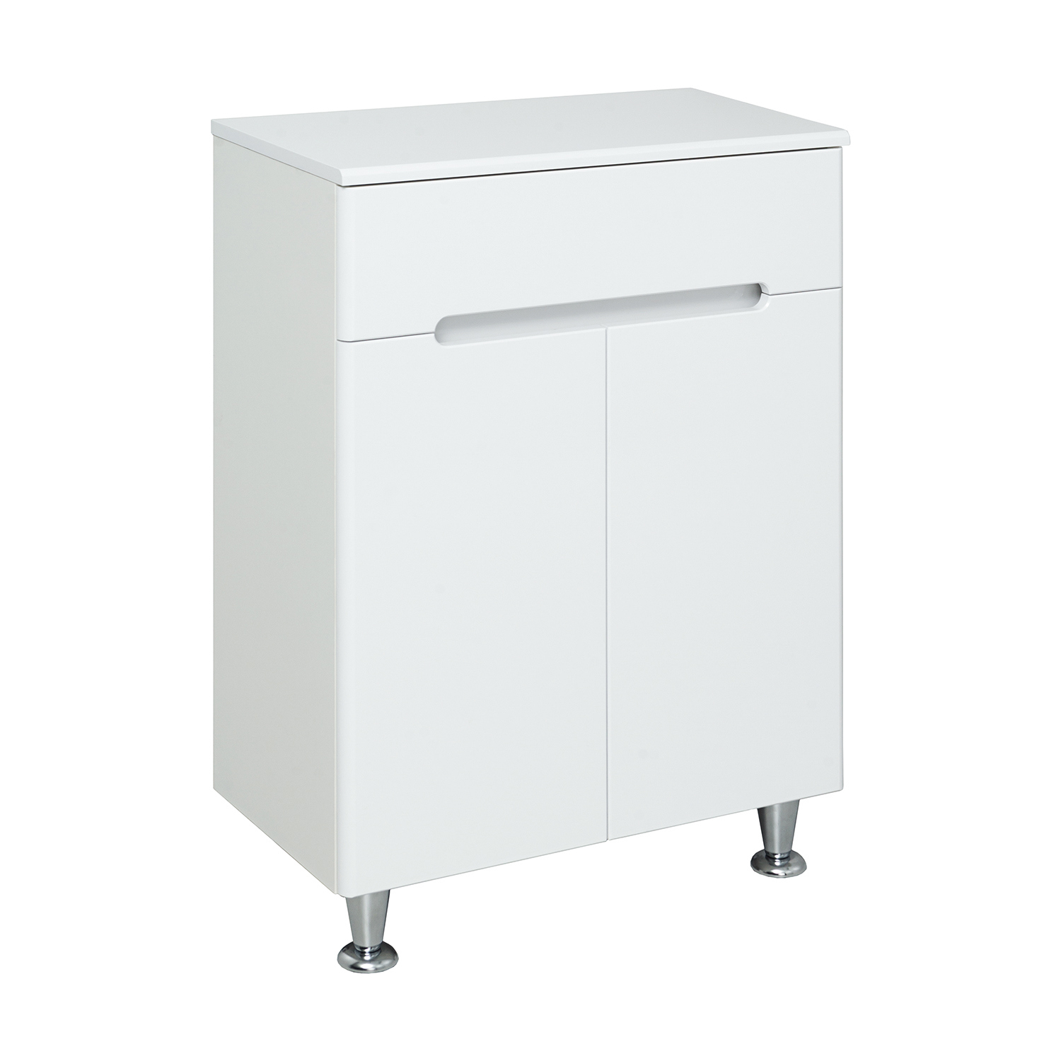 Изображение товара Полупенал напольный Runo Парма 60 см белый для ванной комнаты