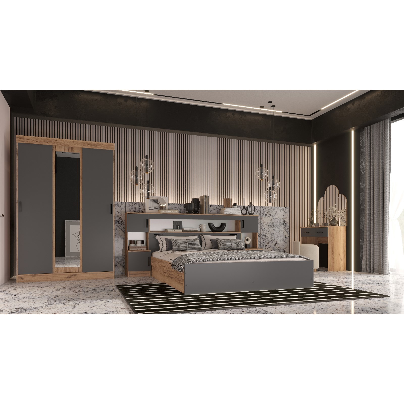 Изображение товара Спальный гарнитур Бася Сима-Ленд 6 предметов современный дизайн