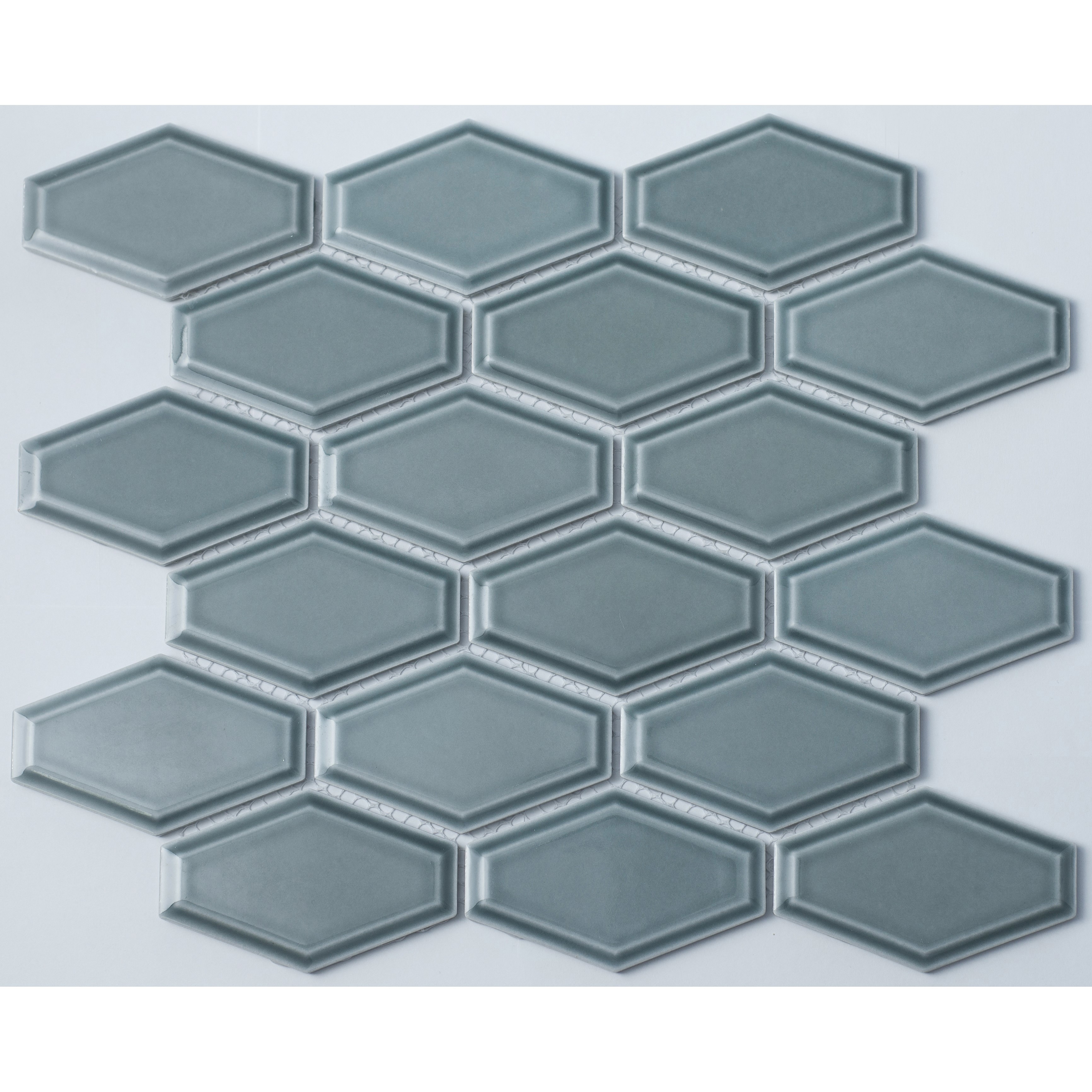 Изображение товара Декоративная мозаика NSMosaic R-317 серый/серебристый 29.4x26.8 см