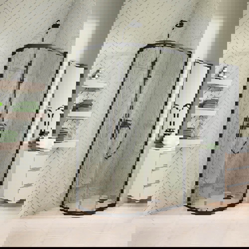 Изображение товара Душевой уголок Gutewetter GWMPKB018RB 100x80x200 см цвет фурнитуры черный матовый, стекло бесцветное закаленное 6 мм