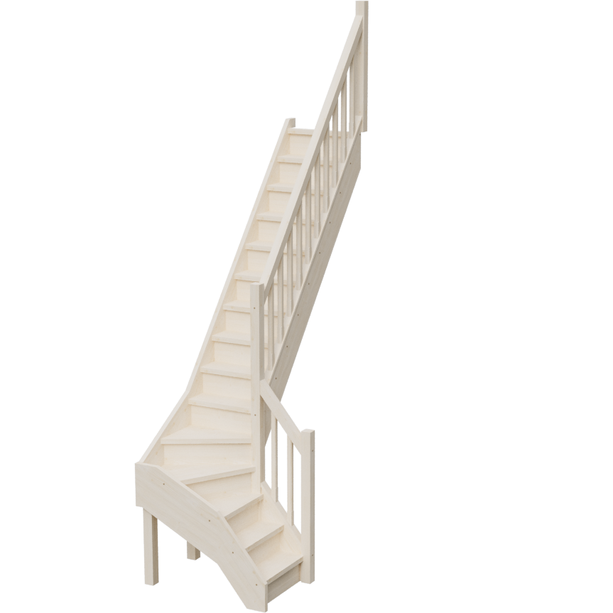 Изображение товара Межэтажная лестница StairShop 770х2450x3375мм с правым поворотом Изображение товара Межэтажная лестница StairShop 770х2450x3375мм с правым поворотом