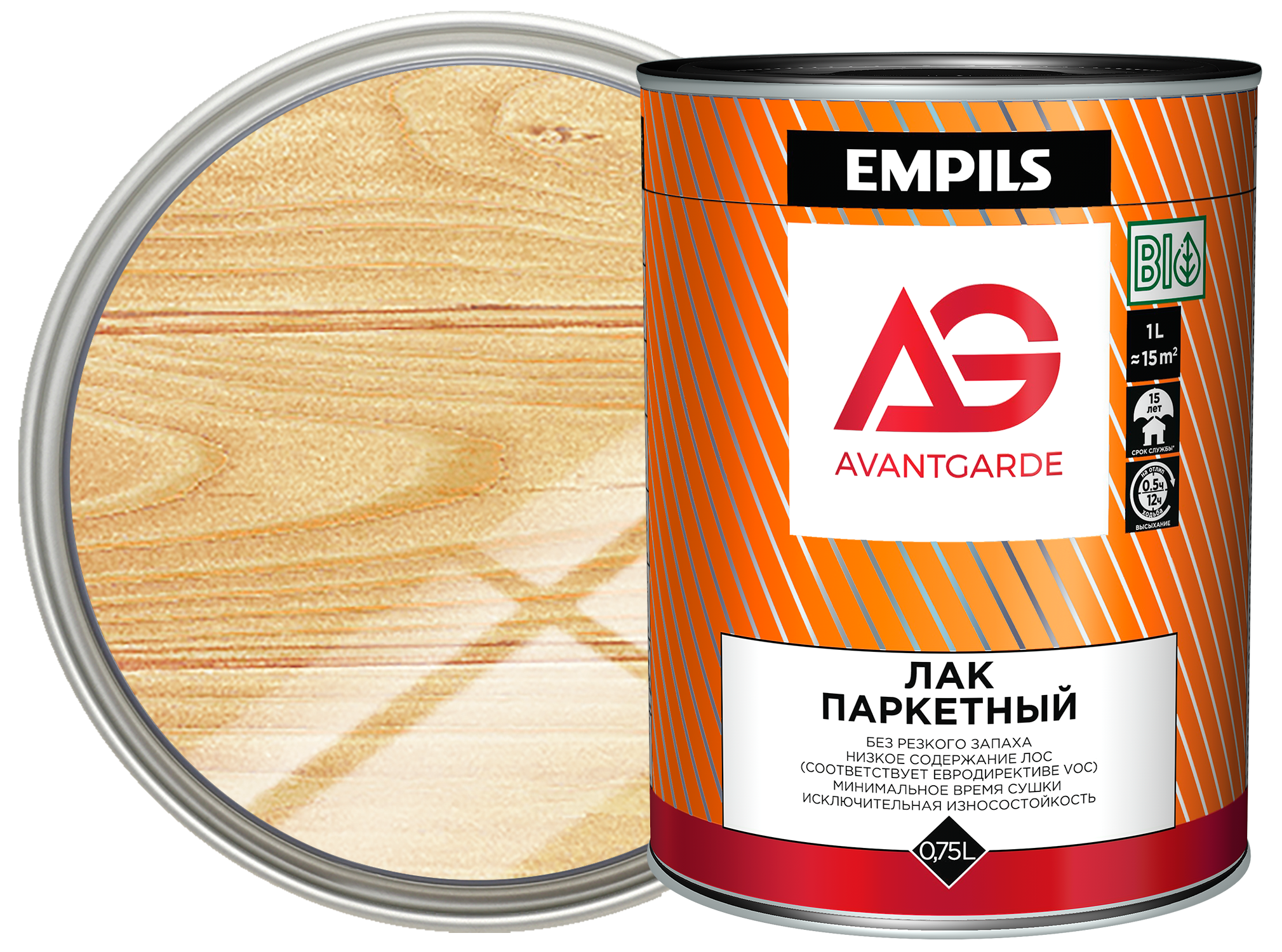 Изображение товара Лак паркетный AvantGarde глянцевый бесцветный 0.75 л