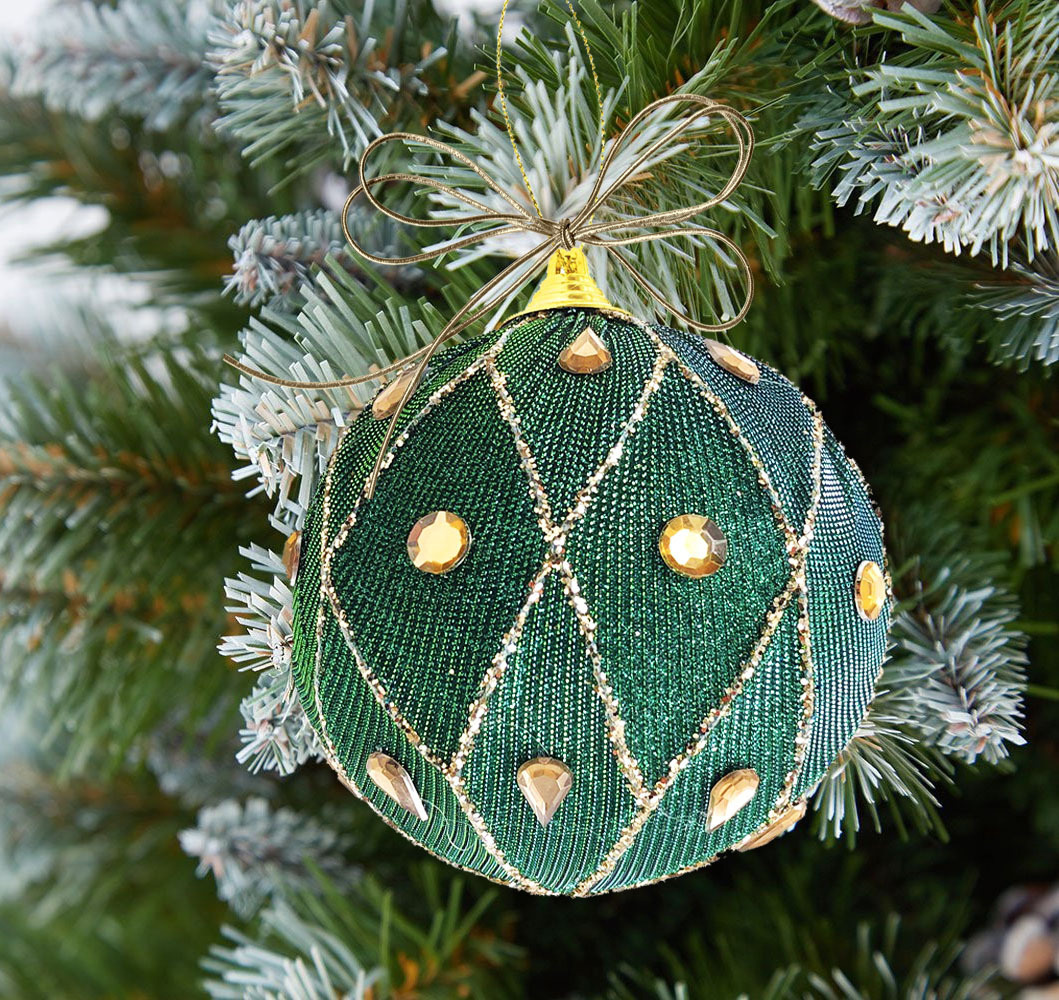 Изображение товара Ёлочная игрушка Шар Магия праздника MAG2011 10 см текстильное украшение для елки