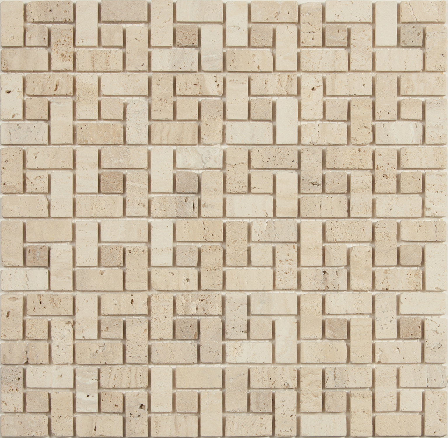 Изображение товара Декоративная мозаика из травертинового камня 30.5x30.5 см бежевый NSMOSAIC К-704 NS05ST0006nsk