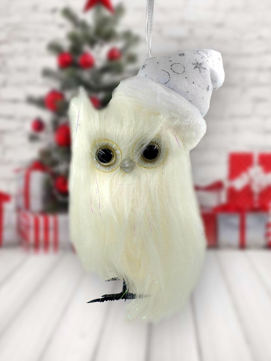 Изображение товара Елочная игрушка Сова Магия праздника MAG2035 15 см х 8 см белый