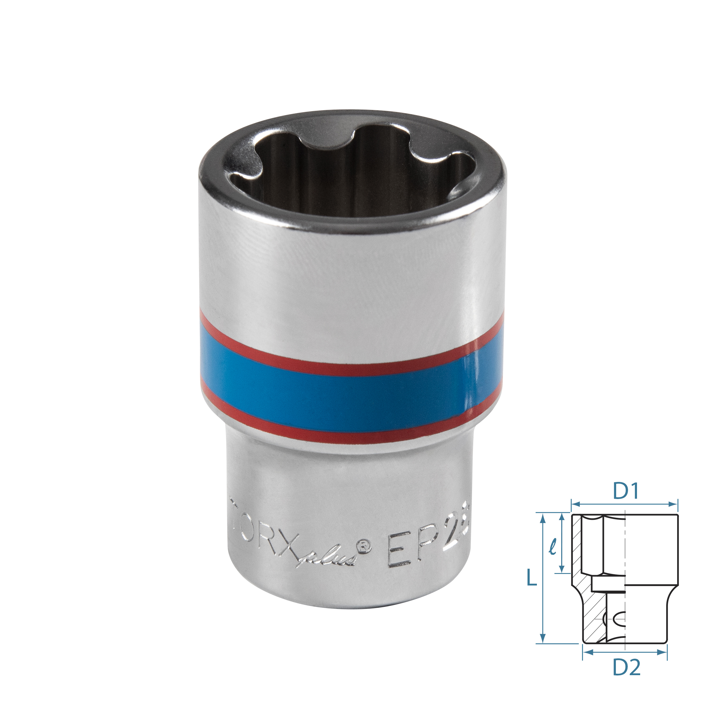 Изображение товара Торцевая головка King Tony 28 мм E-профиль 1/2 дюйма высокое качество