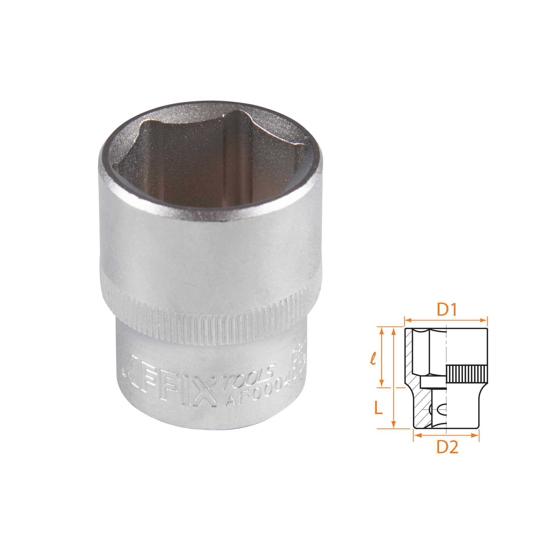 Изображение товара Торцевая головка шестигранная Affix AF00040024 1/2 дюйма 24 мм
