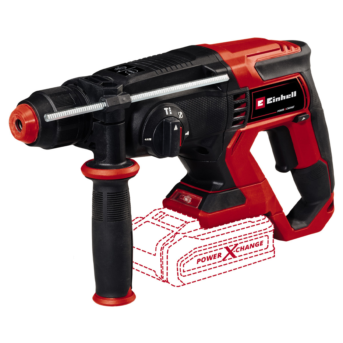 Изображение товара Перфоратор аккумуляторный SDS Plus Einhell PXC TE-HD 18/20 Li, 18 В Li-Ion 1.8 Дж, без АКБ и ЗУ Изображение товара Перфоратор аккумуляторный SDS Plus Einhell PXC TE-HD 18/20 Li, 18 В Li-Ion 1.8 Дж, без АКБ и ЗУ
