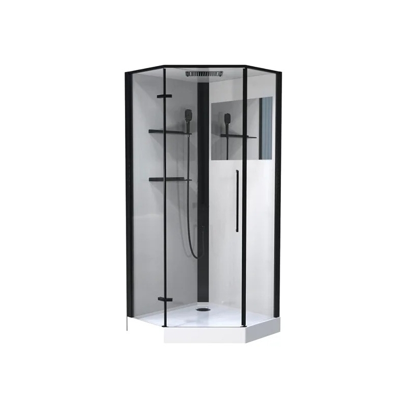 Изображение товара Душевая кабина Esbano Eskm90prl 90x90 см пятиугольная с поддоном из акрила