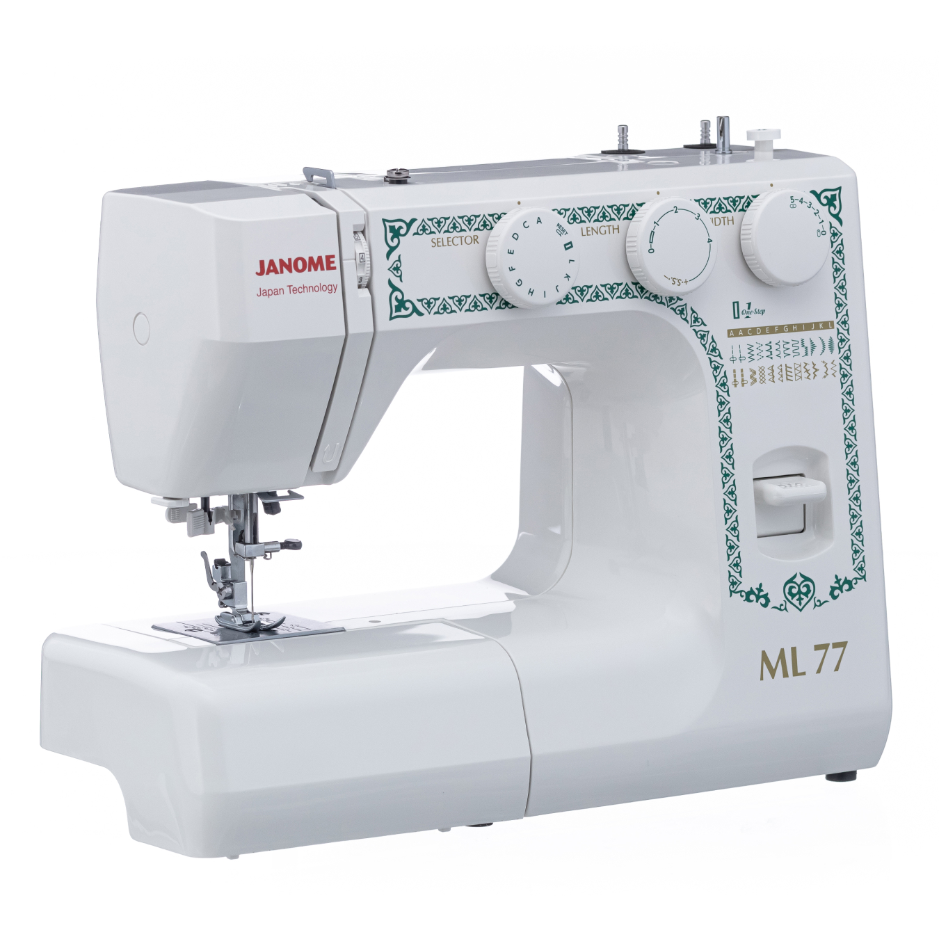 Изображение товара Швейная машина электромеханическая Janome Ml 77 860 ст/мин цвет белый