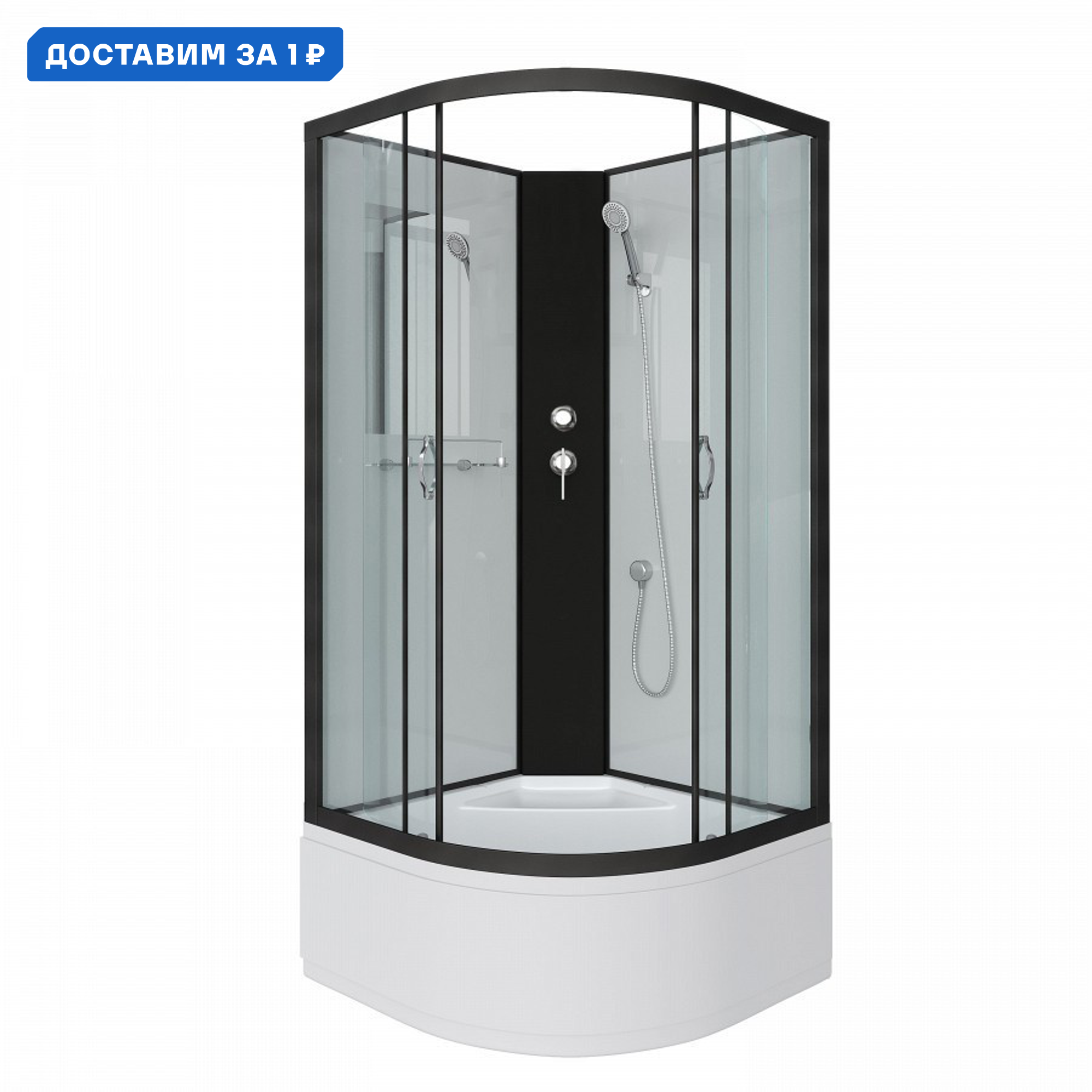 Изображение товара Душевая кабина Niagara Classic 80x80x200 с высоким поддоном прозрачное стекло