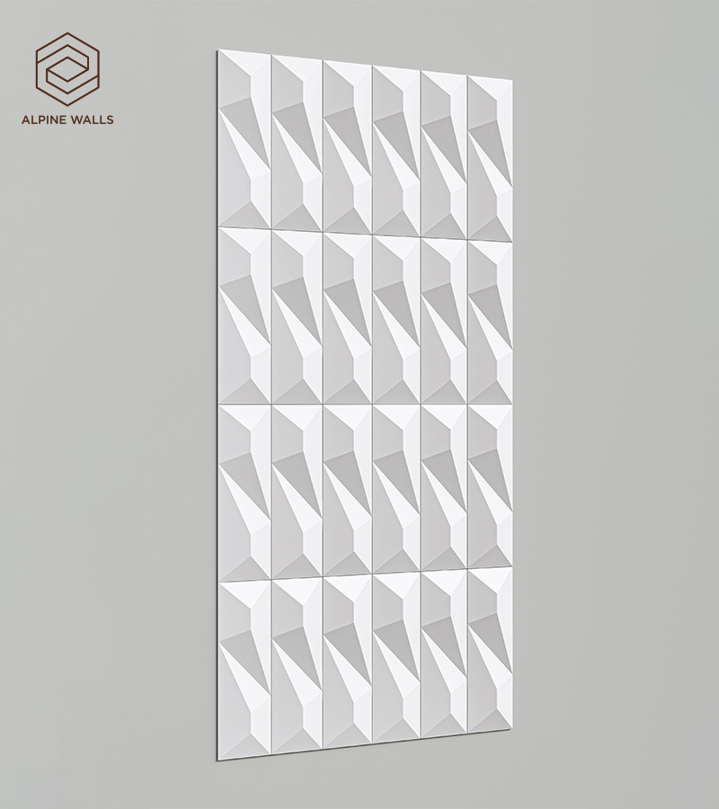 Изображение товара Декоративная панель Alpine Walls 3D белый 1200x600x25 мм