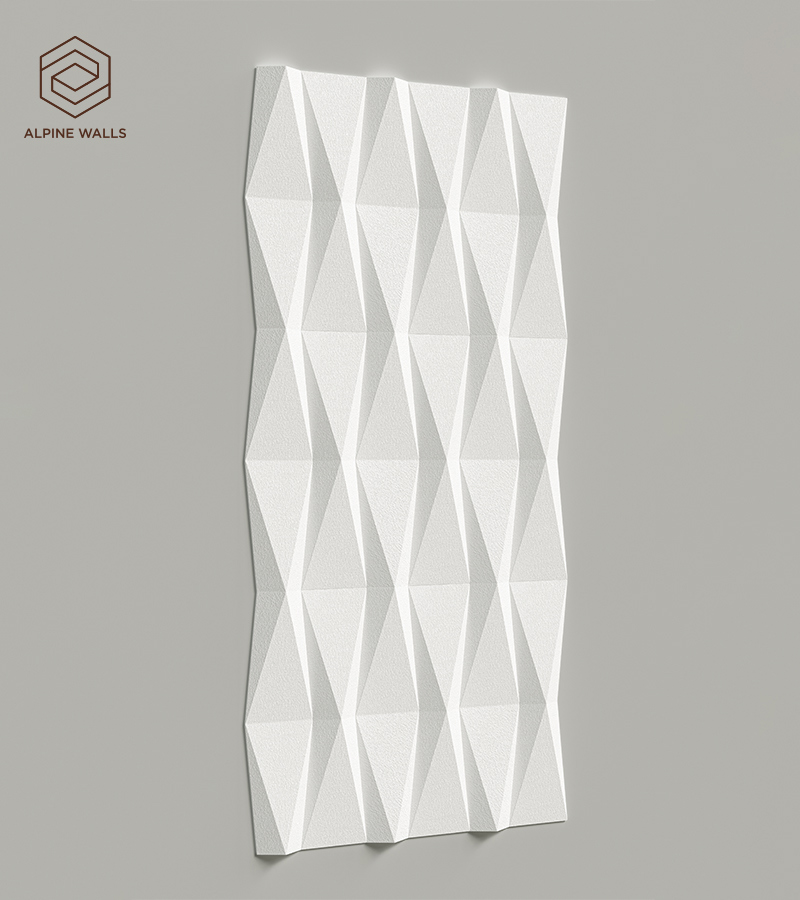 Изображение товара Декоративная панель Alpine walls 5 белый 1200x600x25мм 2.16м² 3шт