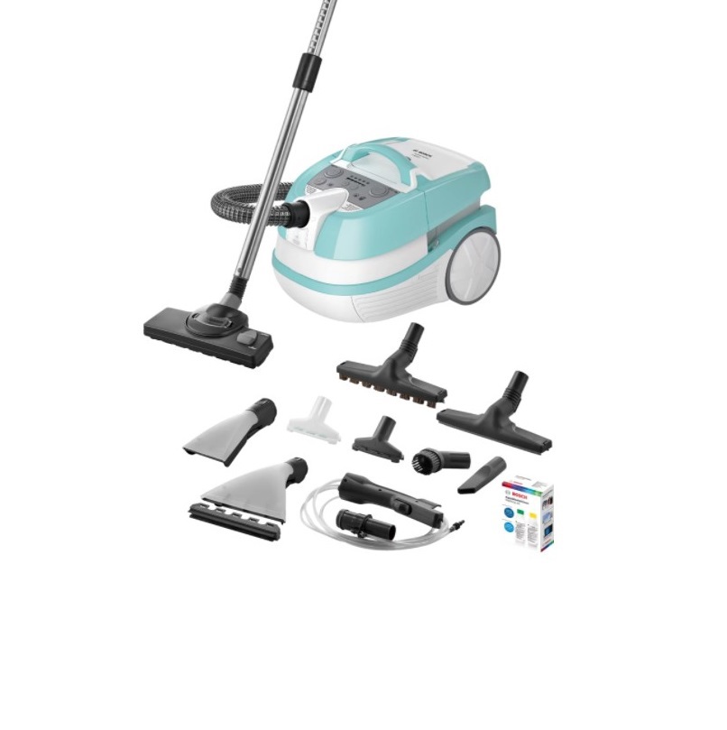 Изображение товара Пылесос с контейнером с влажной уборкой Bosch Bwd420hyg 2000 Вт 3.5 л цвет синий Изображение товара Пылесос с контейнером с влажной уборкой Bosch Bwd420hyg 2000 Вт 3.5 л цвет синий