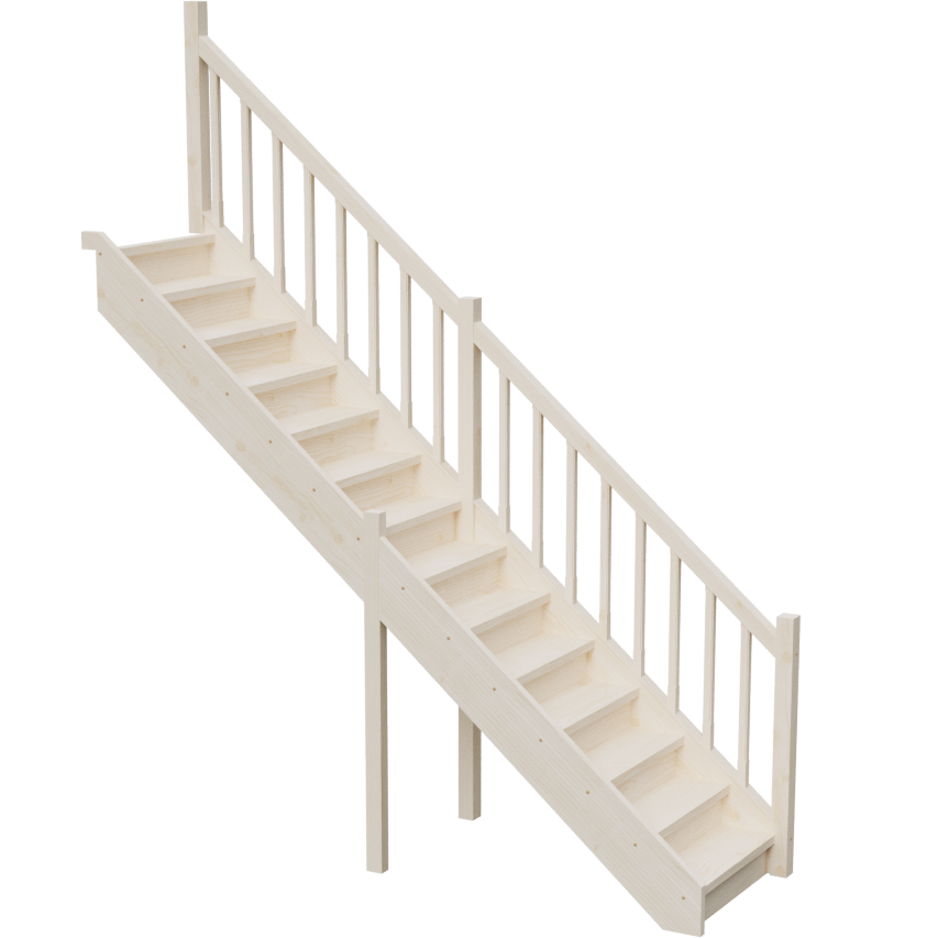 Изображение товара Межэтажная прямая лестница Stairshop ЛЕС-СПШ3 с ограждением справа