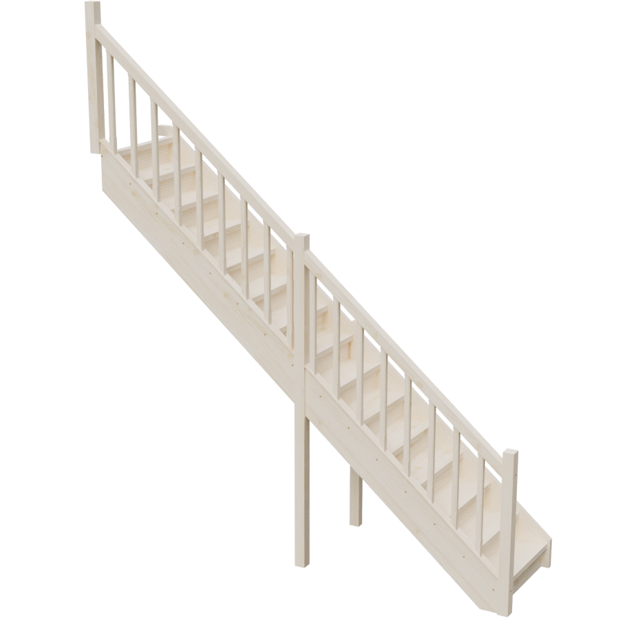 Изображение товара Межэтажная прямая лестница Stairshop ЛЕС-СЛШ4 с ограждением слева Изображение товара Межэтажная прямая лестница Stairshop ЛЕС-СЛШ4 с ограждением слева