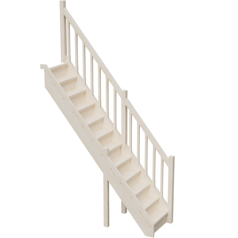 Изображение товара Межэтажная прямая лестница Stairshop ЛЕС-СПУ1 с ограждением справа Изображение товара Межэтажная прямая лестница Stairshop ЛЕС-СПУ1 с ограждением справа