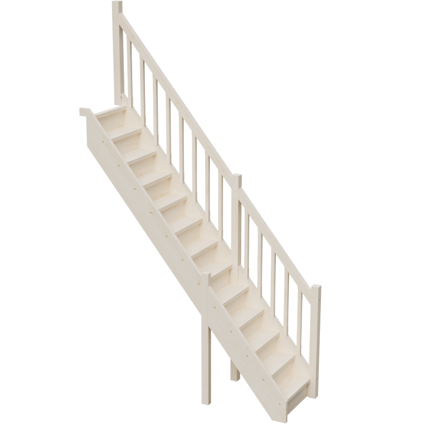 Изображение товара Межэтажная прямая лестница Stairshop ЛЕС-СПУ2 с ограждением справа Изображение товара Межэтажная прямая лестница Stairshop ЛЕС-СПУ2 с ограждением справа