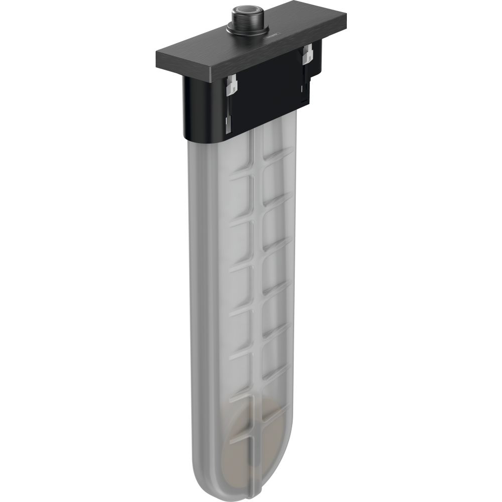 Изображение товара Внешняя часть Hansgrohe sBox 28010340 с прямоугольной розеткой шлифованный черный хром