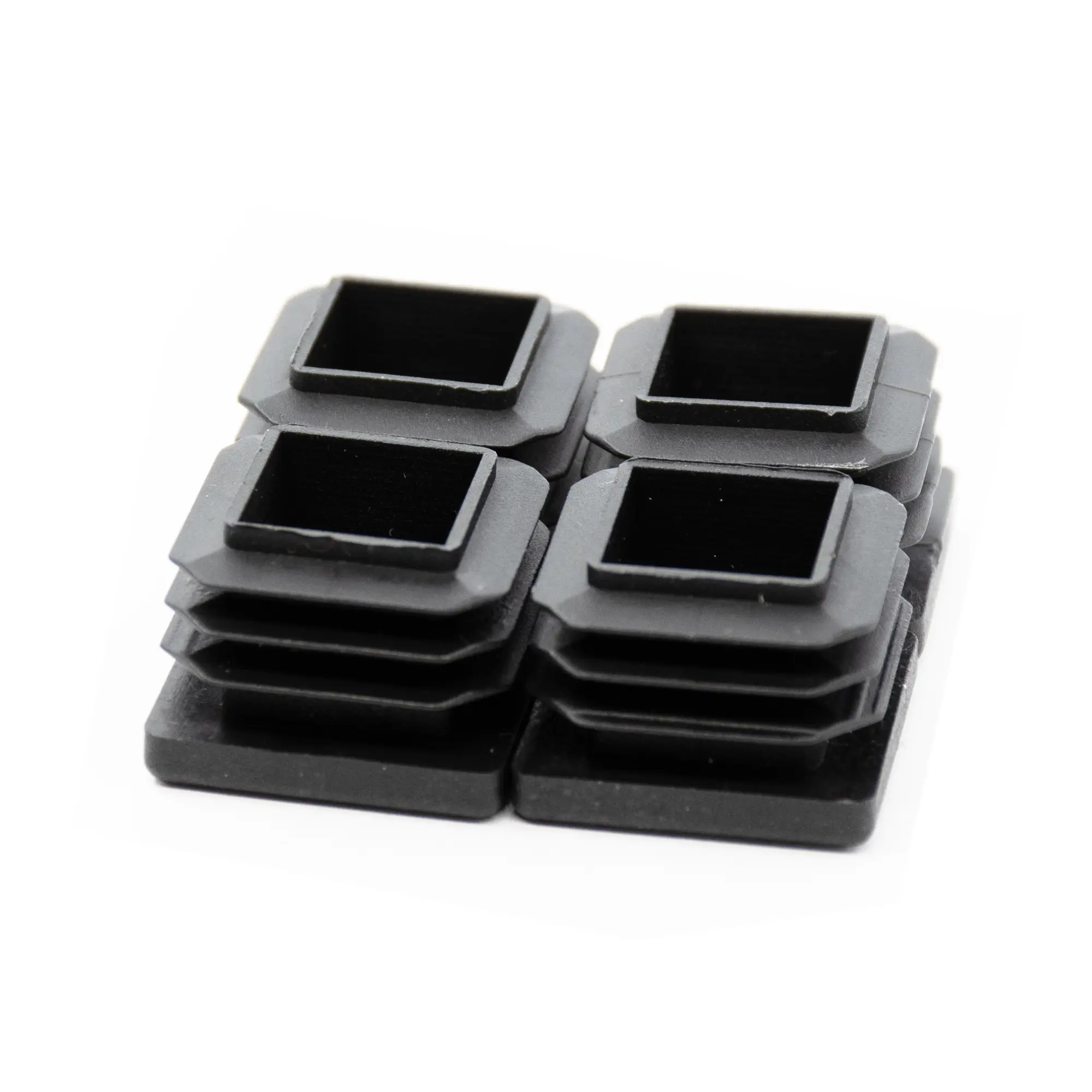 Заглушка на мебельную ножку KONSENSA 22x22 мм квадратные пластик цвет черный 4 шт.