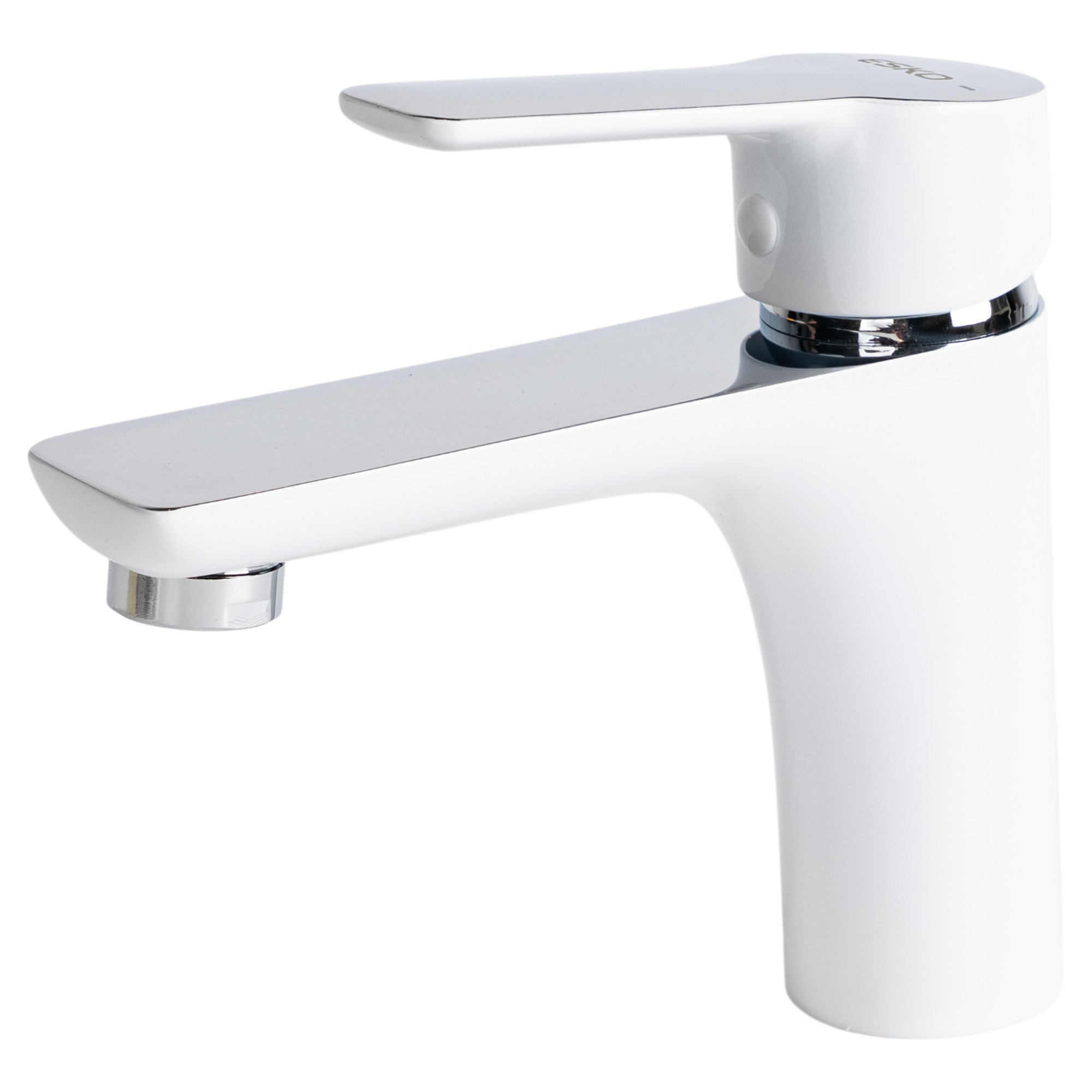 Изображение товара Смеситель для раковины Esko Lucca LC26W однорычажный белый матовый хром