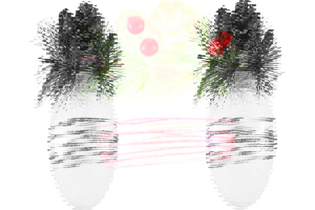 Изображение товара Елочный шар Магия праздника NY110 С шишками 12 см пластик/ПВХ бесцветный/прозрачный