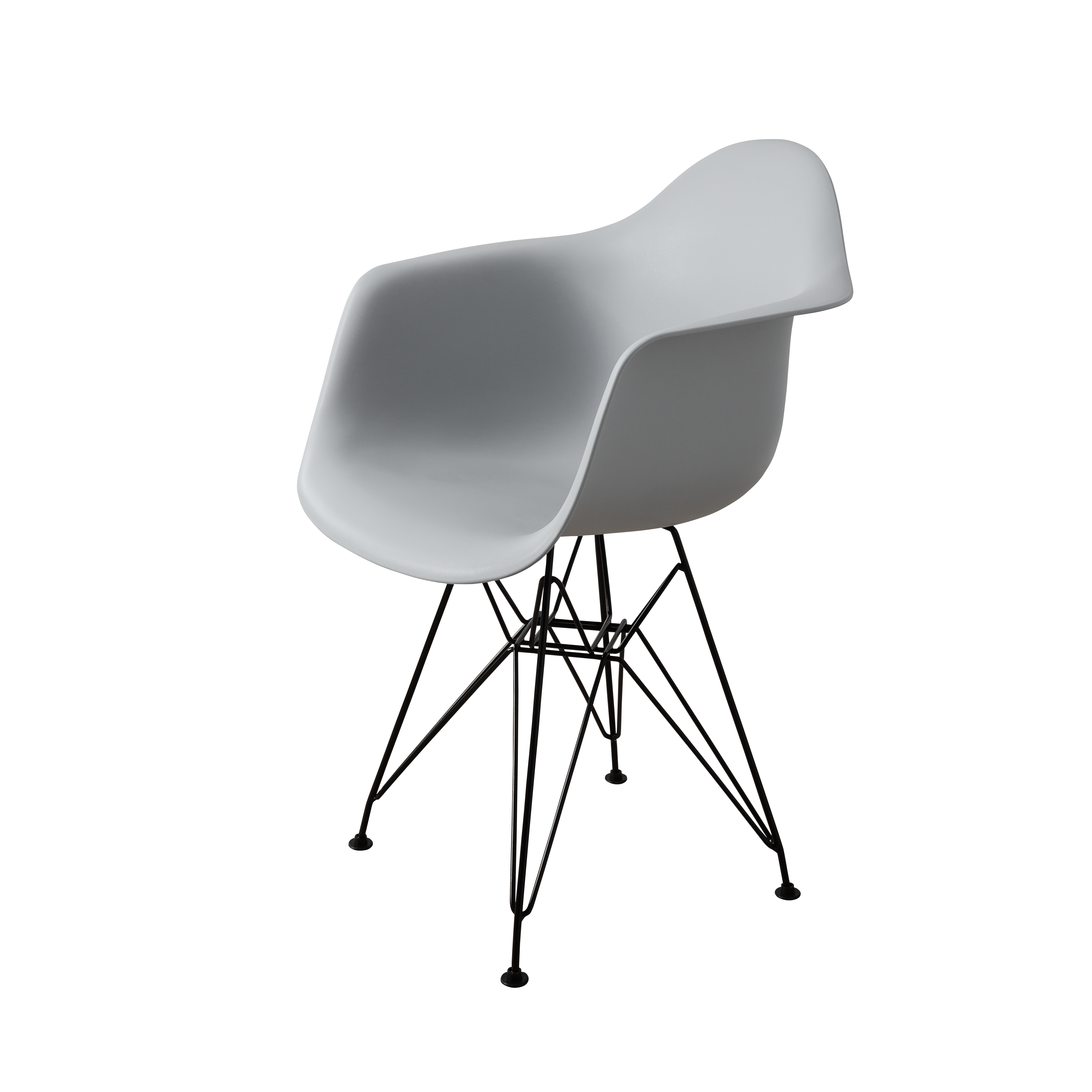 Изображение товара Стул DERSTUHL 330 BLACK светло-серый пластик металлический каркас минимализм