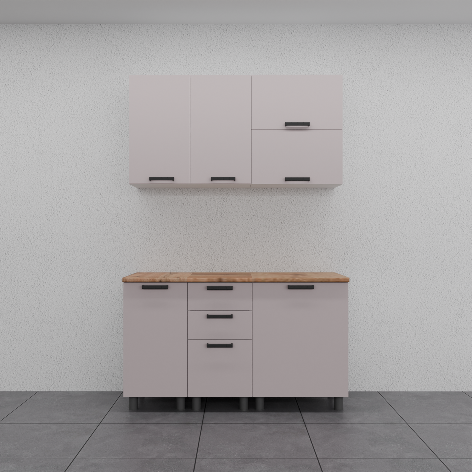 Изображение товара Кухня Лаванда Аленушка Н00240153 140x216x60 см ЛДСП цвет капучино