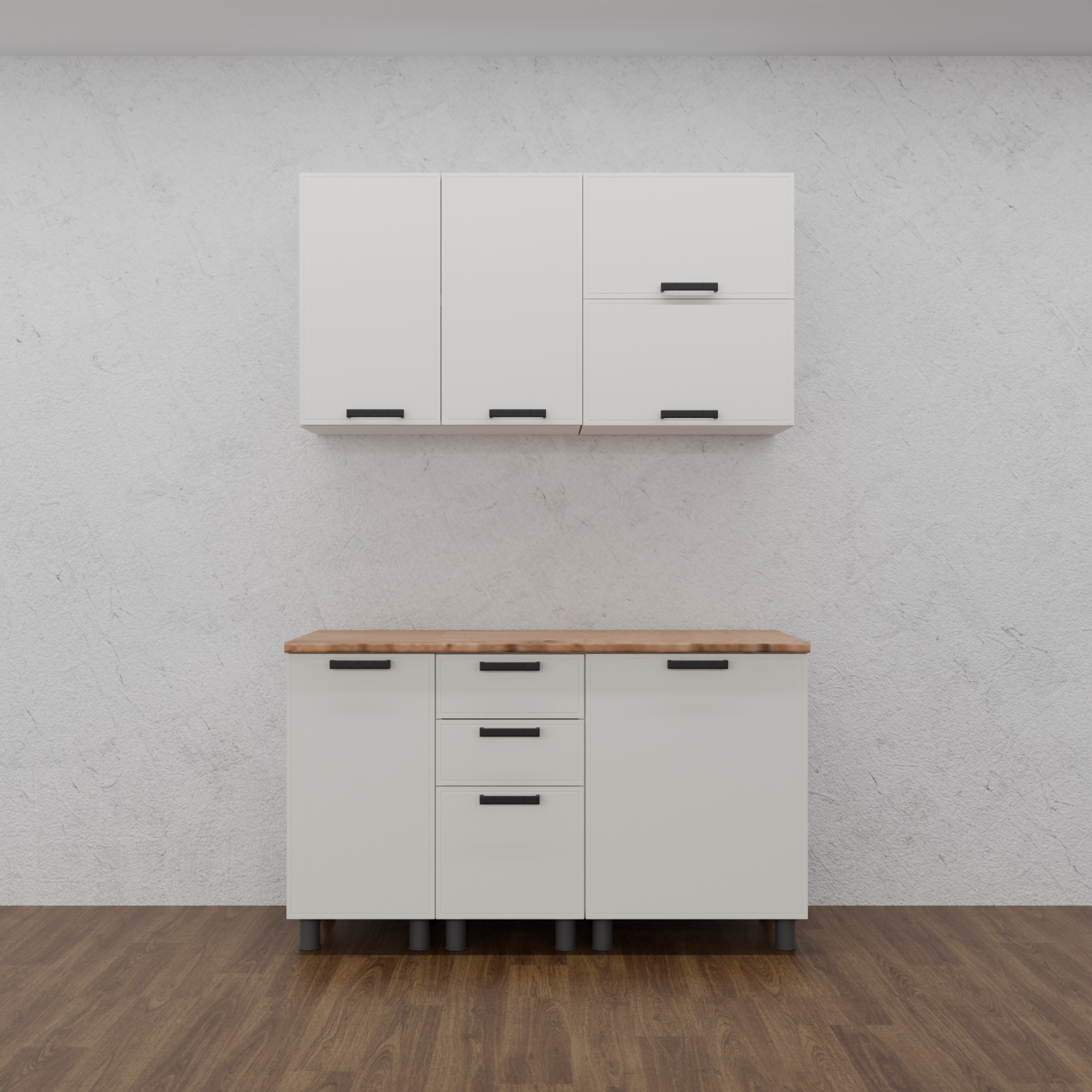 Изображение товара Кухня Магнолия Аленушка Н00240118 140x216x60 см ЛДСП цвет белый