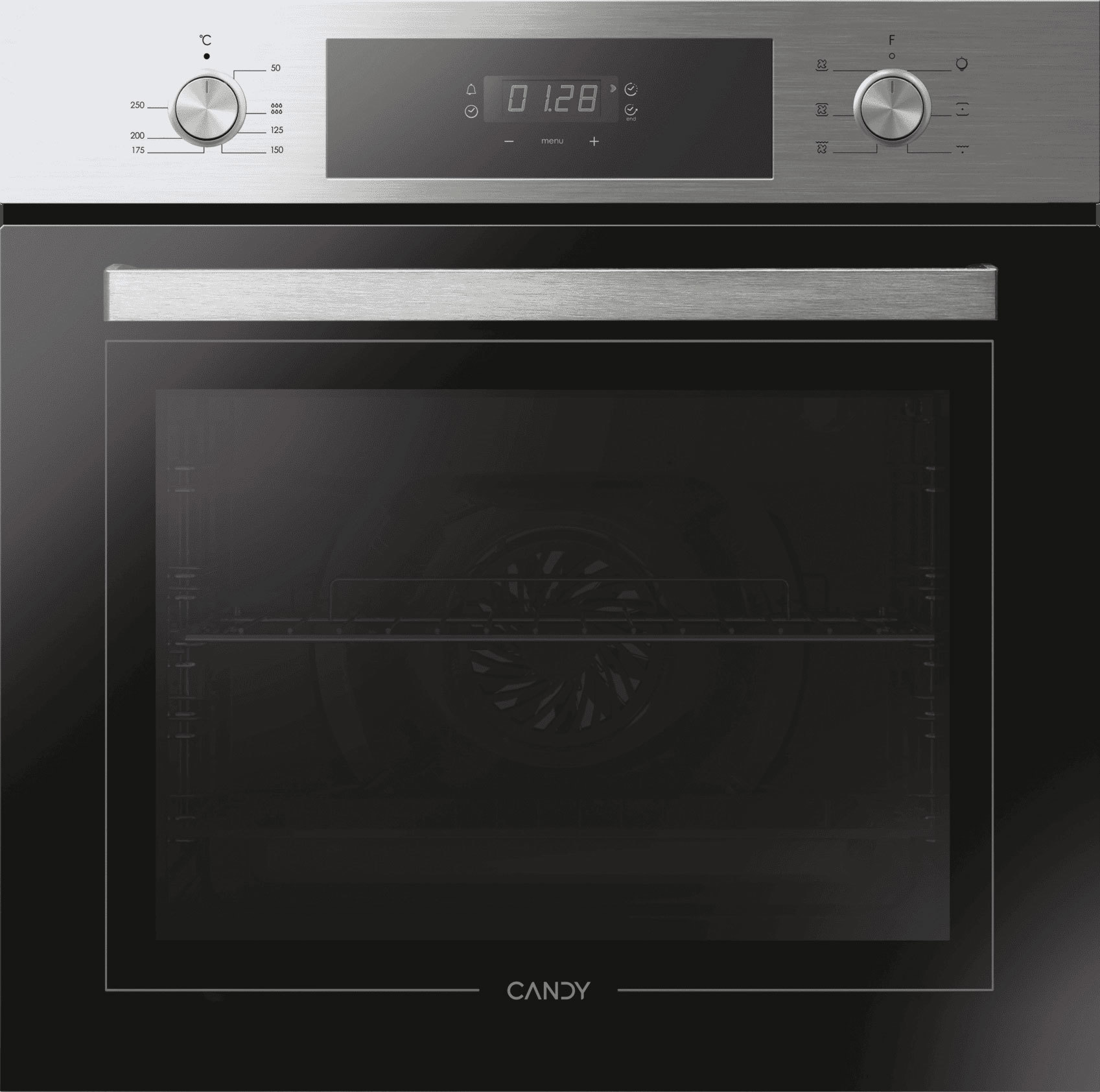 Изображение товара Встраиваемый духовой шкаф Candy FCT615XLRU 59.5х59.5х56.7 см цвет нержавеющая сталь, черный