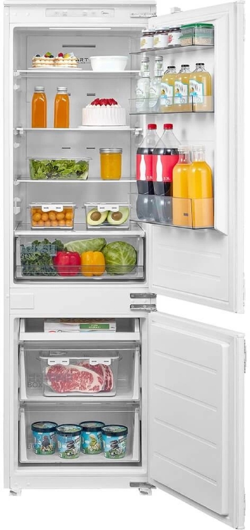 Изображение товара Встраиваемый холодильник Midea MDRE368FGE01 294л белый Tехнология No Frost Инвертор R600A