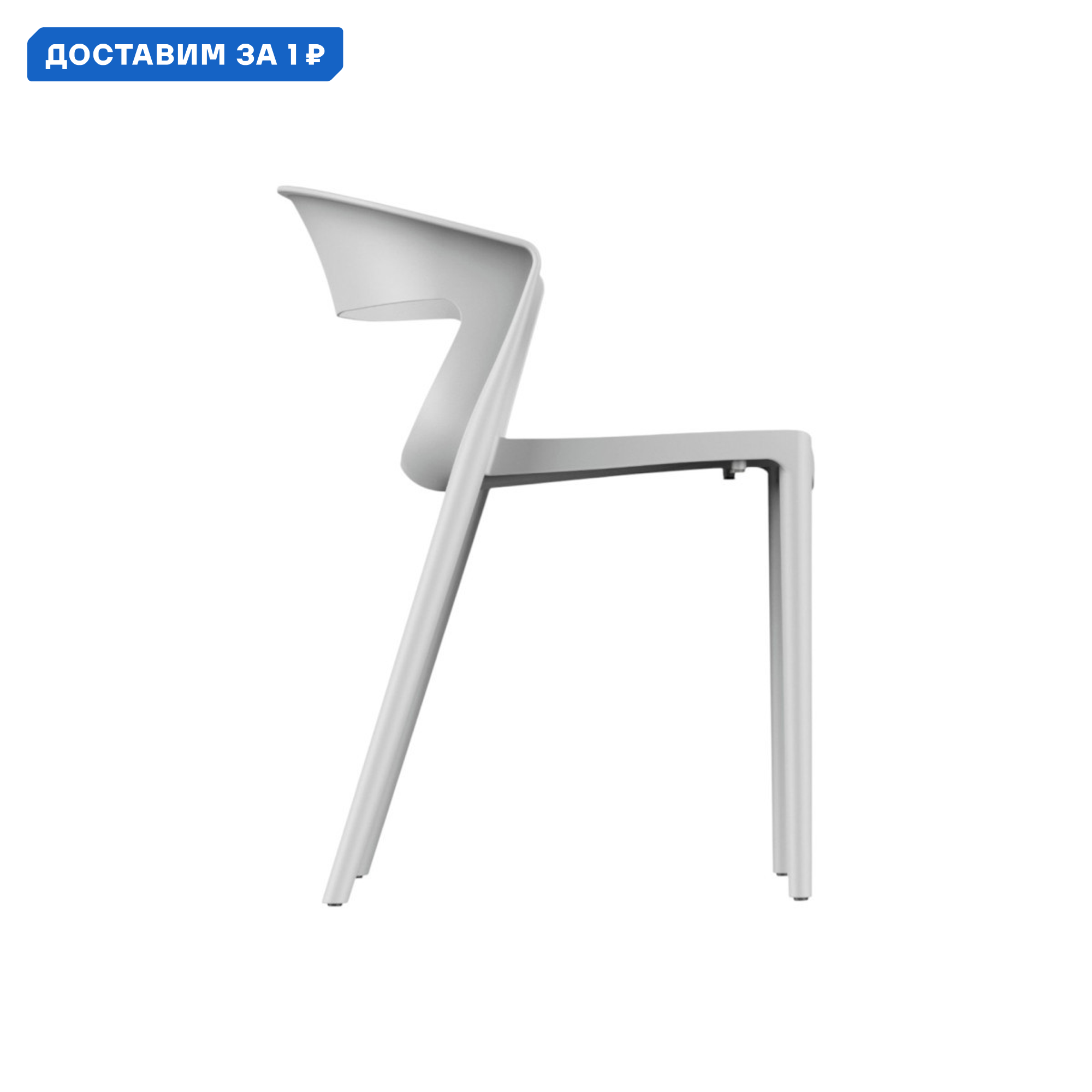 Изображение товара Кухонный стул Stepp Эвок 54308 пластик светло-серый современный дизайн