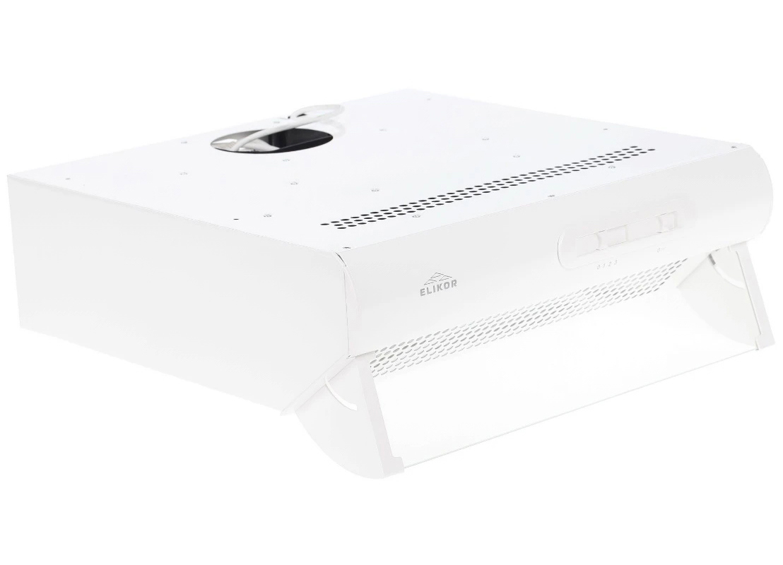 Изображение товара Вытяжка Elikor Davoline 50 белый 50 см с механическим управлением и мощностью 290 м³/ч