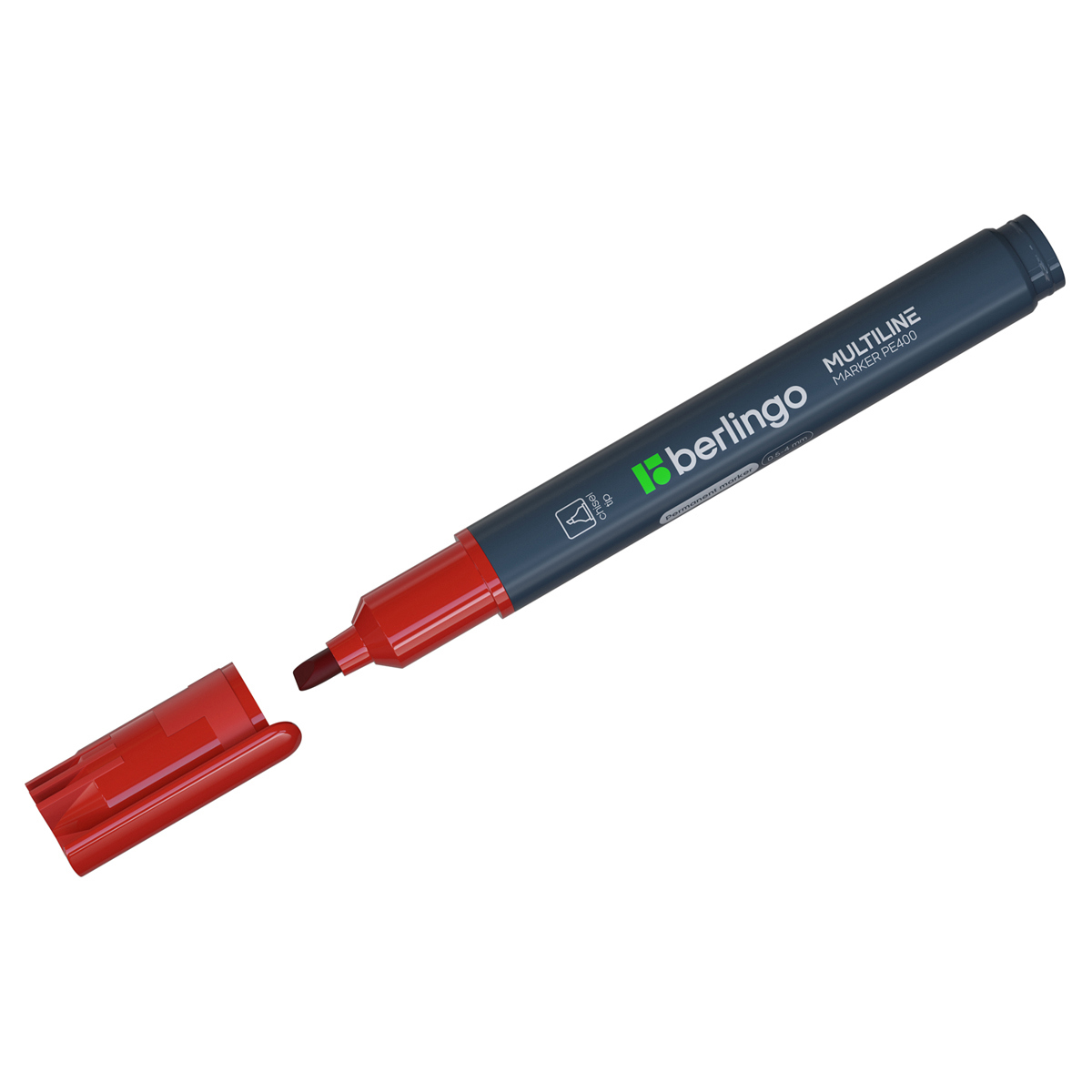 Изображение товара Перманентный маркер Berlingo красный с регулируемой толщиной линии 0,5-4 мм
