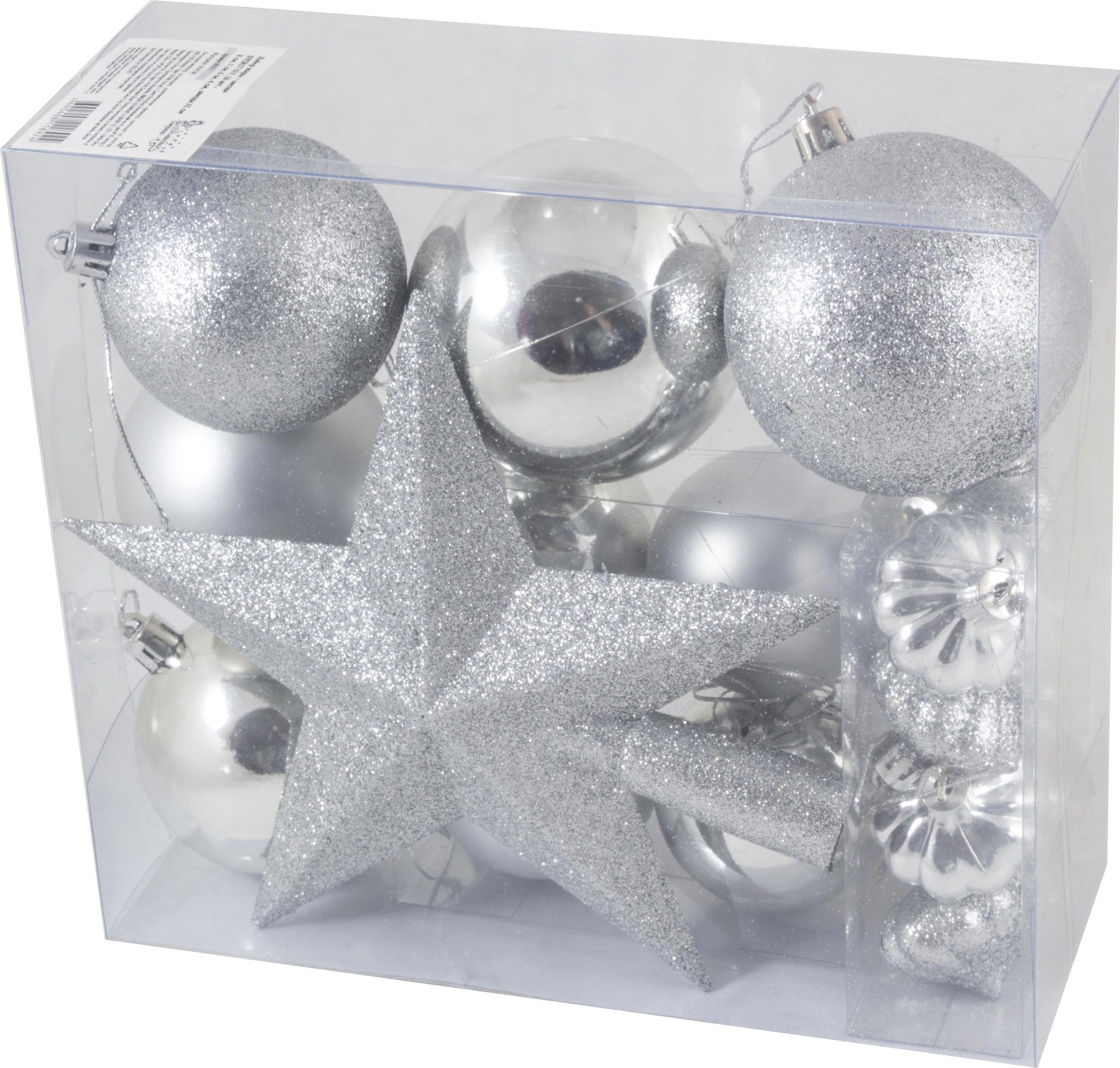 Изображение товара Набор елочных шаров Волшебная страна 18 шт разноцветных пластиковых украшений