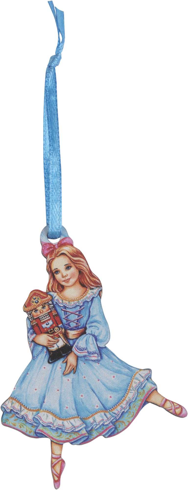 Изображение товара Елочная игрушка Домашняя кухня «Балерина с щелкунчиком», 8.1x5.6 см, дерево, цвет разноцветный