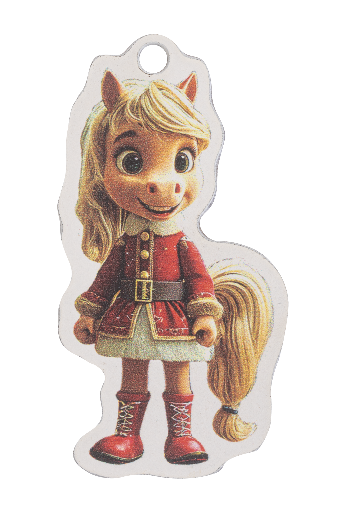 Изображение товара Елочная игрушка Домашняя кухня «Малышумба блондинка», 7.8x4.2 см, дерево, цвет красный