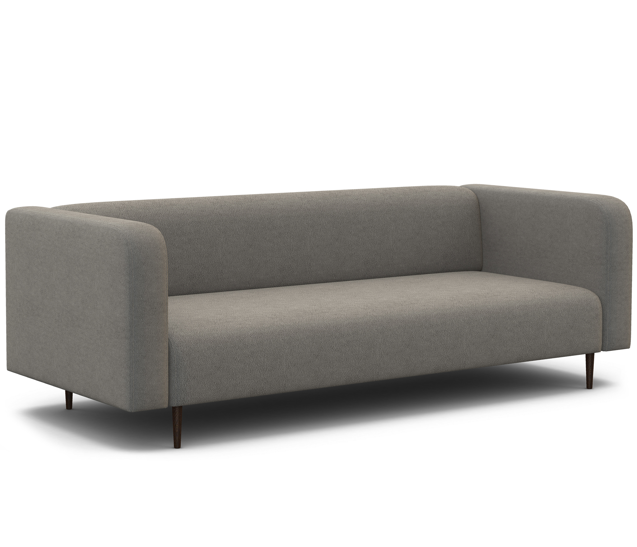 Изображение товара Диван прямой Шарм-дизайн Акцент 3 места велюр серый современный офисный мягкий