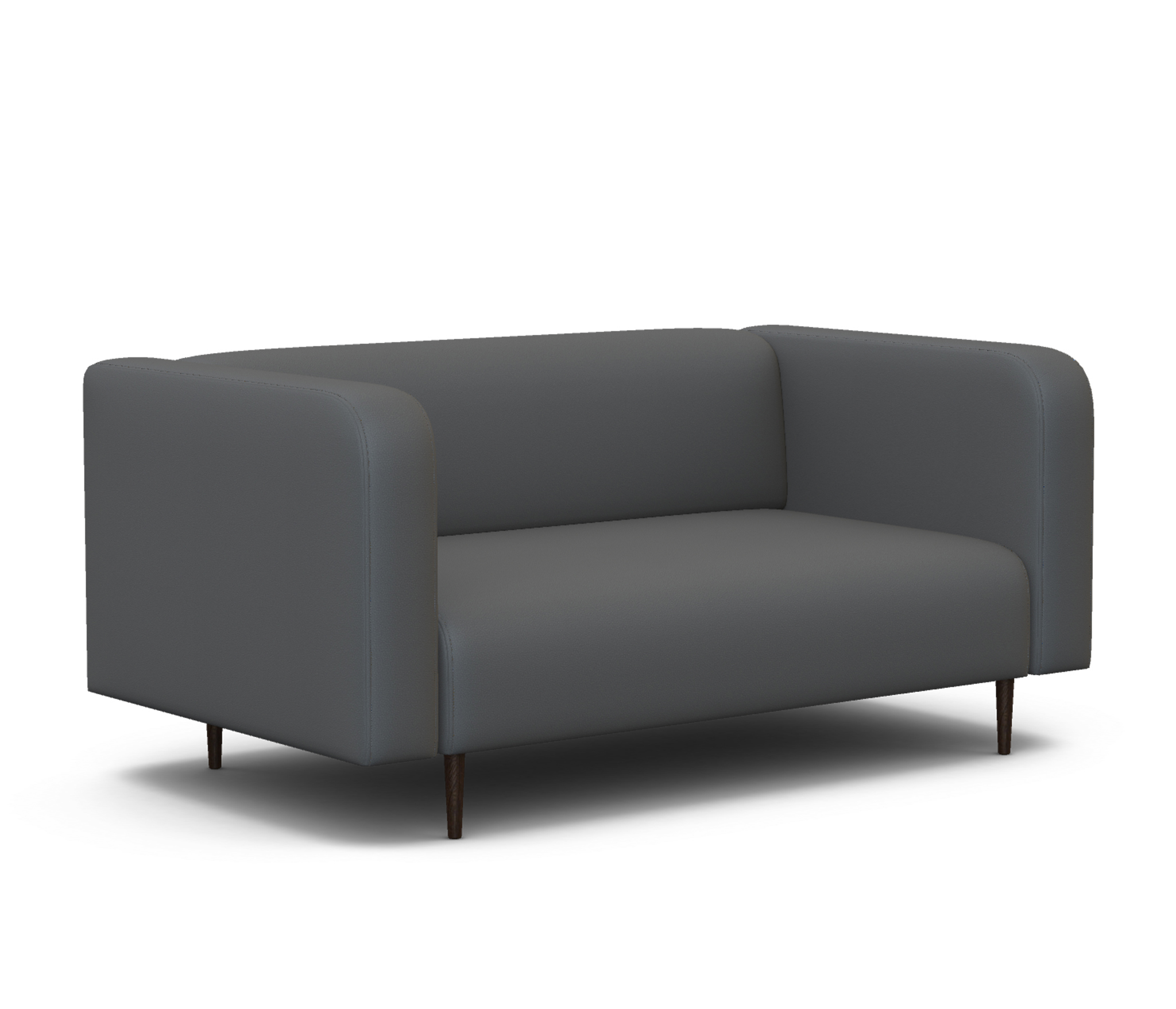 Изображение товара Диван офисный Шарм-Дизайн Акцент прямой 134x78x67 см эко-кожа серый