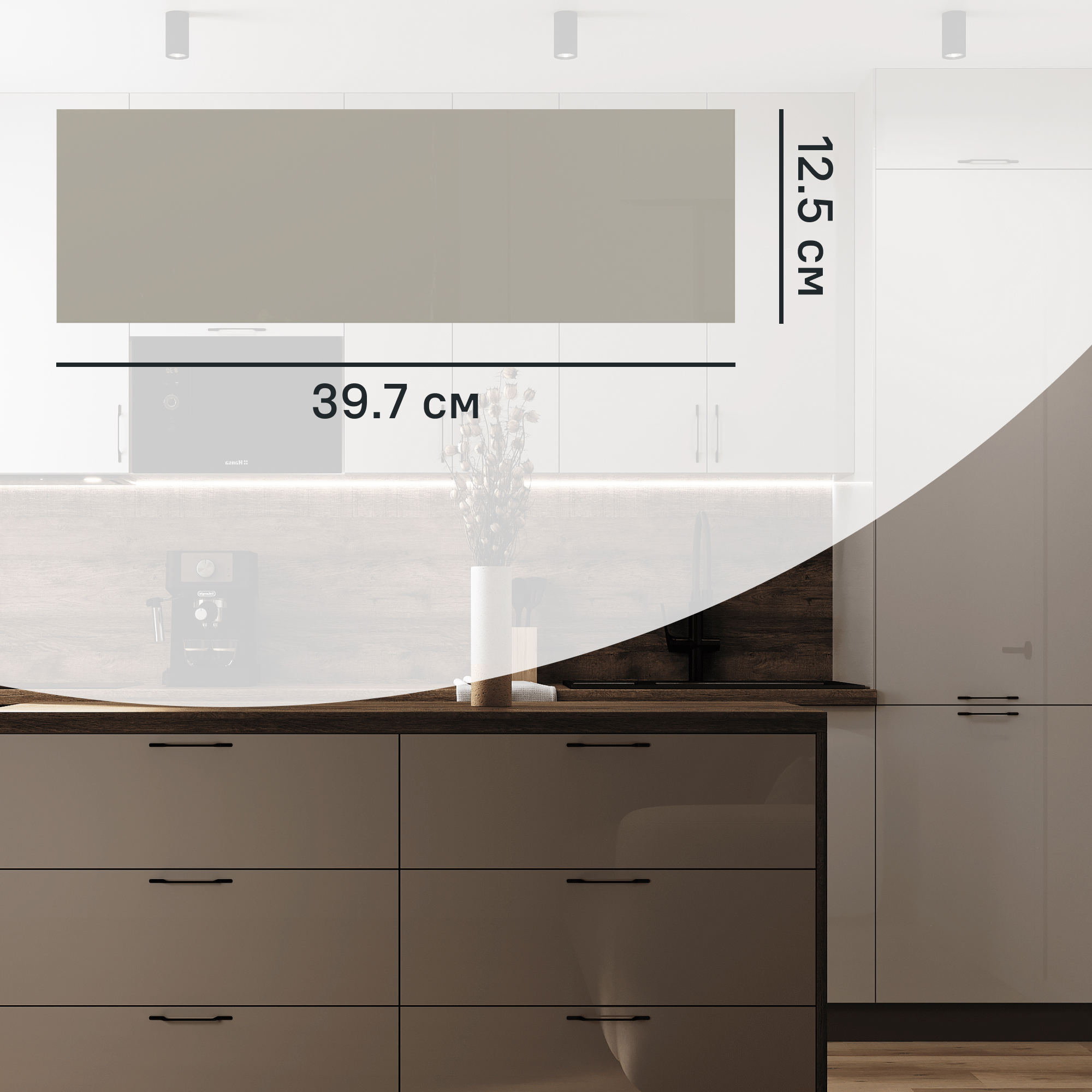 Изображение товара Фасад кухонного шкафа Аша 40x13 см Konsensa ЛДСП бежевый