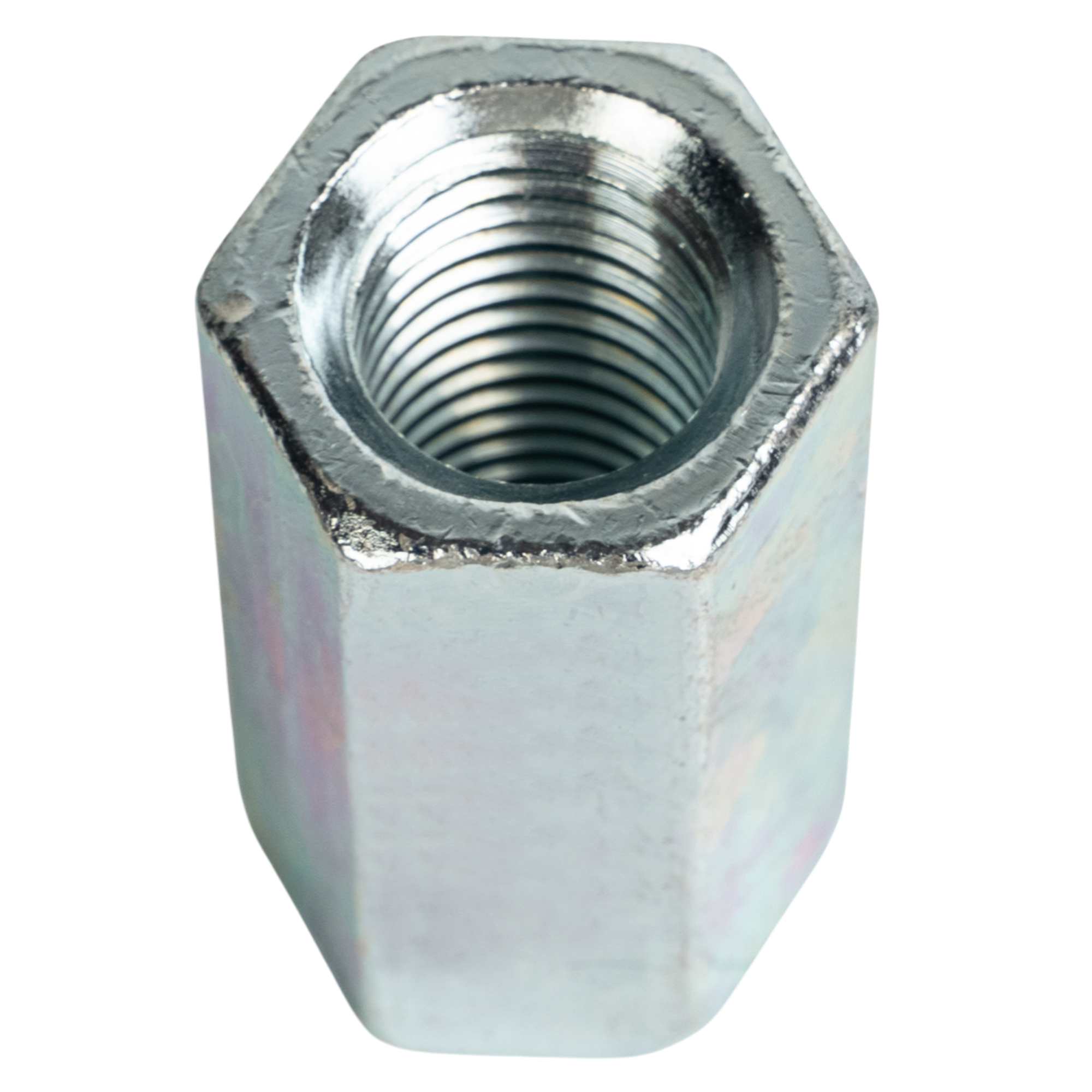 Гайка переходная удлиненная шестигранная М18 DIN 6334 сталь оцинкованная