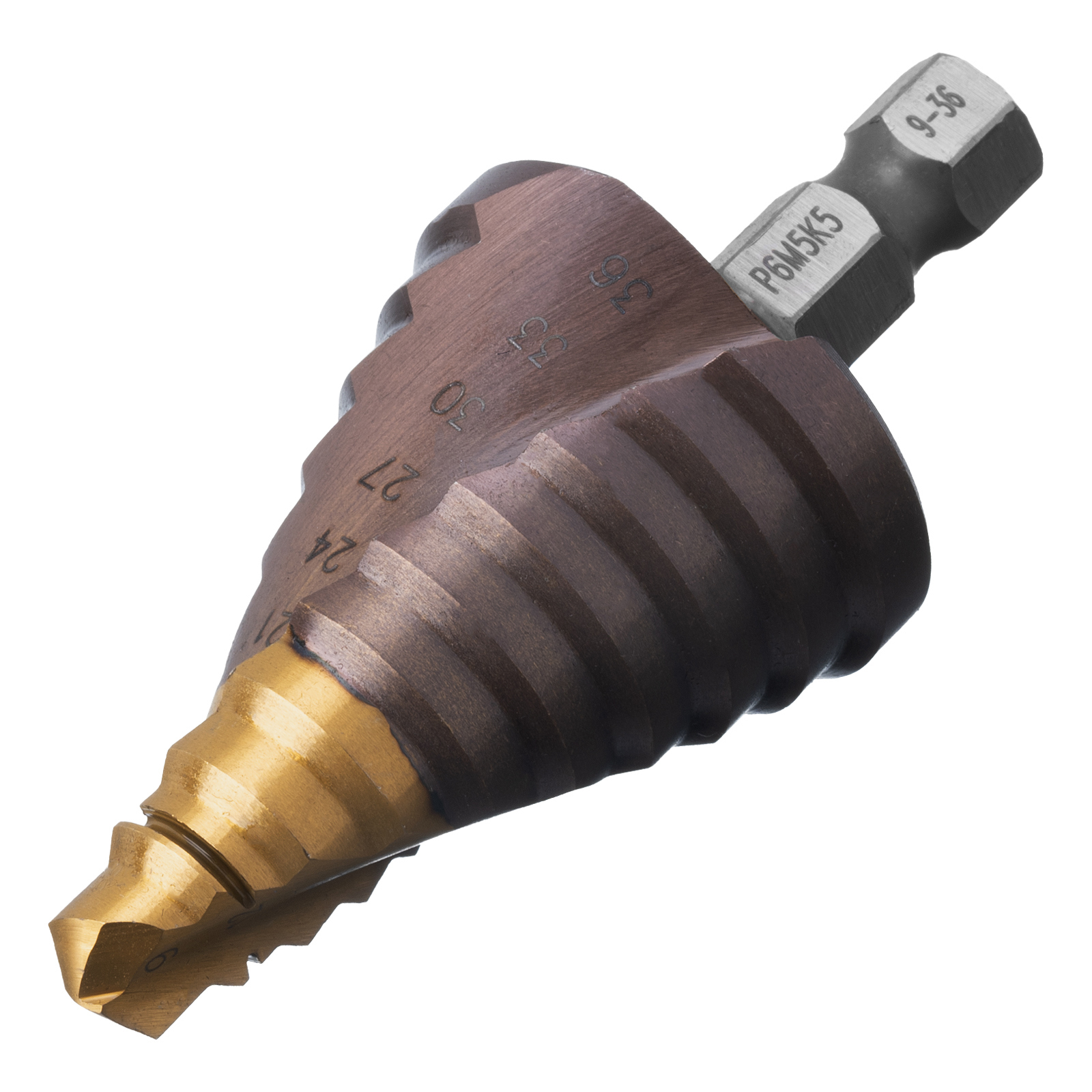 Изображение товара Сверло ступенчатое по металлу Denzel 723615 (9-36 мм)